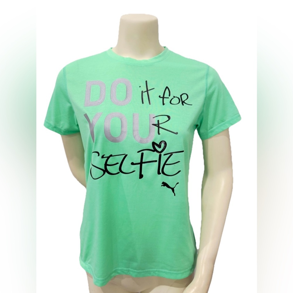 Puma Mint Green “Do It For Your Selfie” Graphic Tee (Women’s L)